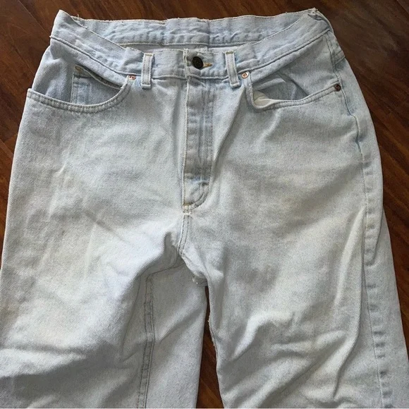 Vintage 90s Lee High Waisted Light Washed Jeans Size 27x24 Y2K - Picture 3 of 9
